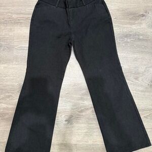 Gap Stretch Black Flare Trousers Modern Fit Dress Pants Women 4R Charcoal Grey